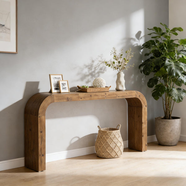 English Elm Coffee Console Table Industrial Metal Frame Vintage Wood Grain 2 Tier Entryway Sofa T3971P447513