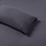 Intelligent Design Cotton Blend Jersey Knit Casual All Season Sheet Set ID20-1249 Dark Grey