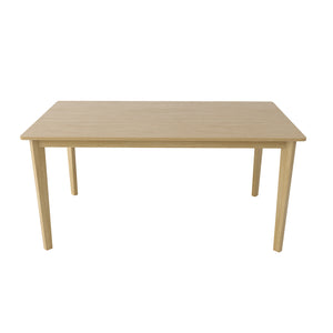 English Elm Original Solid Wood 5-Piece Dining Set with Rectangle Table & 4 Back Chairs, Sturdy 275LB Capacity Natural Wood W395P316334