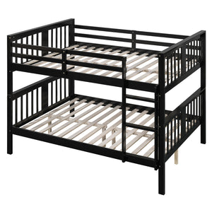 English Elm Full Over Bunk Bed Solid Pine Frame White Finish Converts to Two Beds LT000203AAP-2