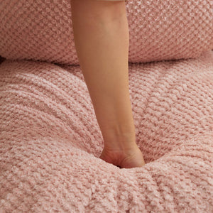 English Elm Human Dog Bed Lazy Sofa Couch 5-Position Adjustable Foldable Seat for Compact Living Spaces Pink W2108P193239