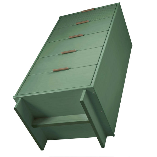 English Elm Granville 24" Sage Green 5-Drawer Chest - Elegant Storage Solution With Luxe Gold Hardware & Style B365S00070