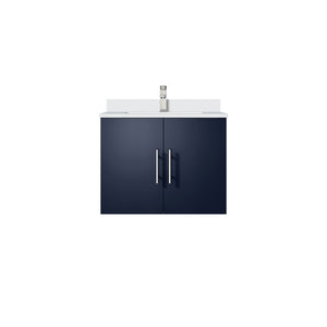 English Elm Navy Blue Bath Vanity With Cultured Marble Top & Stainless Steel Faucet - Perfect For Small Spaces! B2731P258565