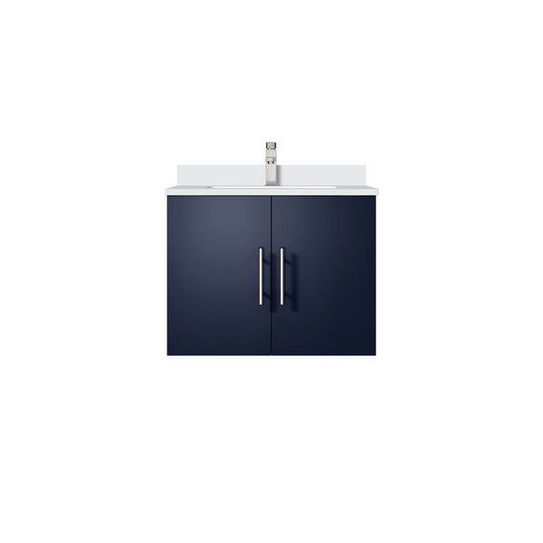 English Elm Navy Blue Bath Vanity With Cultured Marble Top & Stainless Steel Faucet - Perfect For Small Spaces! B2731P258565
