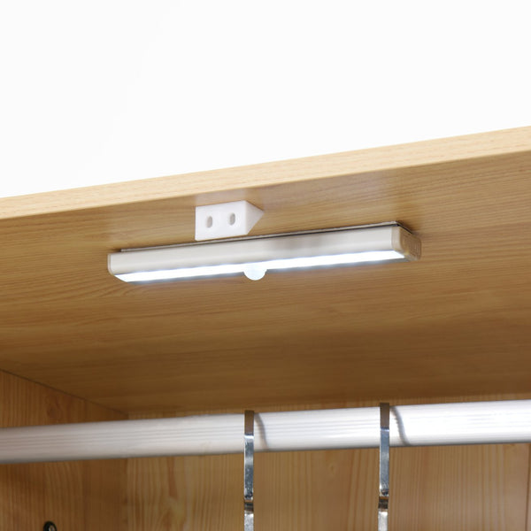 English Elm 4 Door Wooden Wardrobe Cabinet with Led Sensor Light Mirror and Drawers for Bedroom W409S00006