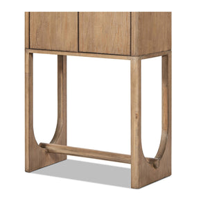 English Elm Nolan Tall Reclaimed Pine Bar Cabinet with Wine Storage for Dining or Living Rooms B2719P485501