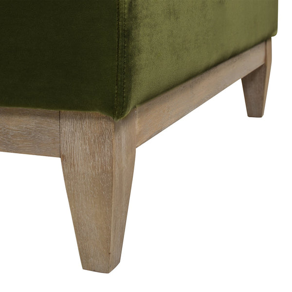 English Elm Jennifer Taylor Home - Knox 35" Square Storage Ottoman in Olive Green Performance Velvet — Benchmade, Flip-Top Storage, Durable Kiln-Dried Frame B2719P238423