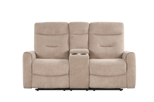 English Elm Paterson Microsuede Velvet Reclining Loveseat with Center Console and Cup Holders B078P497899