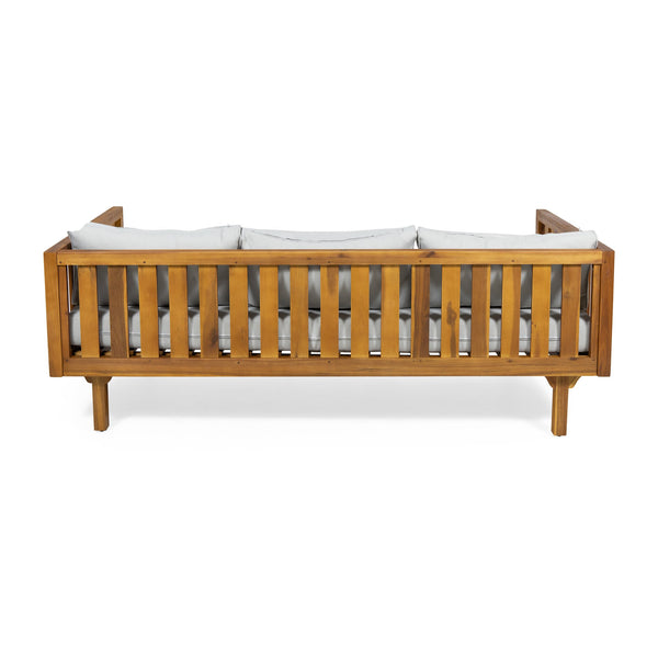 English Elm Christopher Knight Home® - Claremont 3 Seater Daybed – Elegant Teak Finish, Water-Resistant Cushions For Indoor & Outdoor Comfort 66327.00BGE