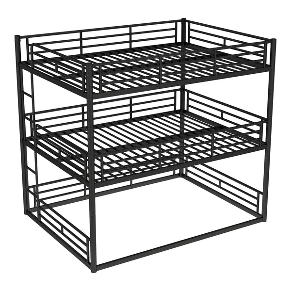English Elm Twin Xl Solid Pine Loft Bed with Built-in Led Lighting and Storage Shelves Black W1580S00582