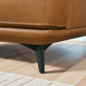 English Elm Knox Top-grain Leather Three Seat Sofa Mid-century Modern Living Room Couch B183P423292