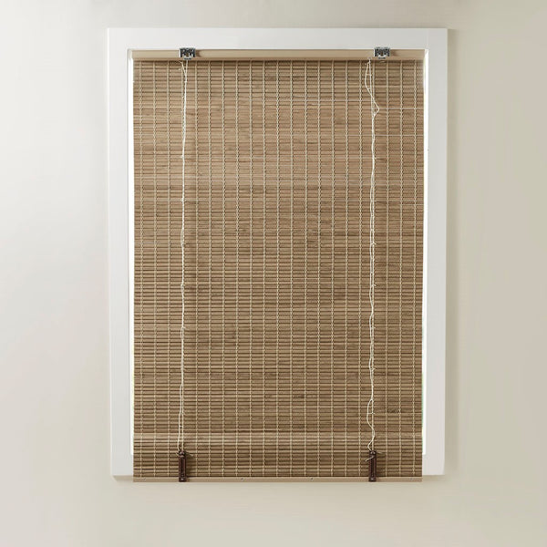 English Elm Bamboo Light Filtering Roman Shade 64"L - Eco-Friendly Natural Window Treatment For Privacy & Style B035129688