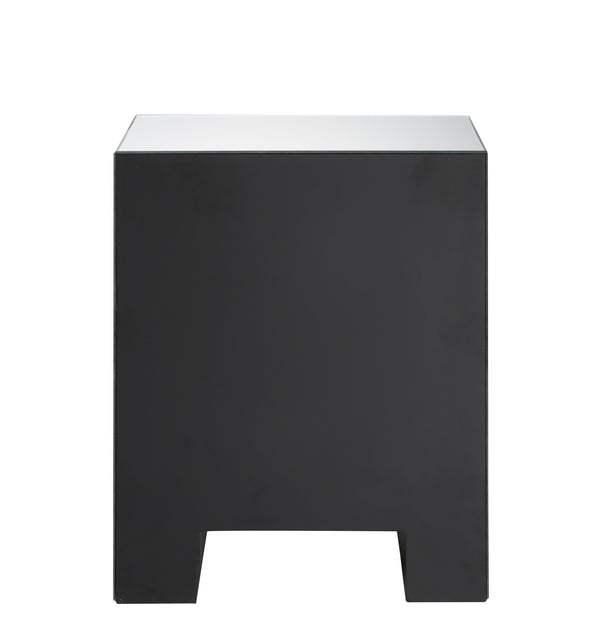 English Elm Sonia Mirrored Faux Agate 3 Drawer Glam Accent Table with Crystal Knob Hardware B2726P448756
