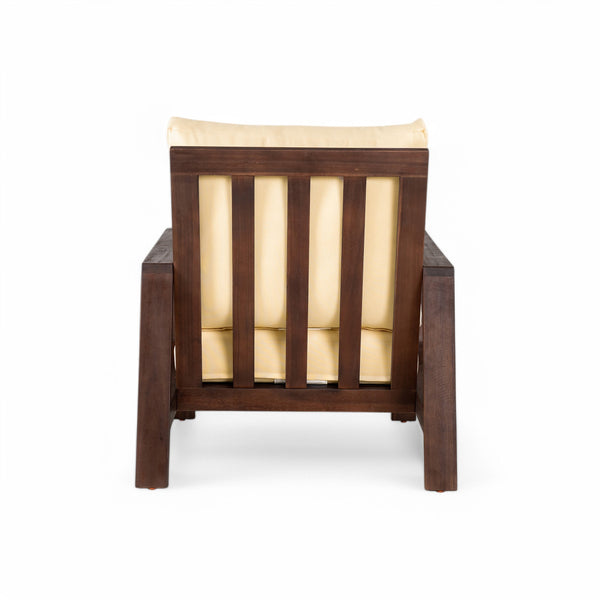English Elm 2 Piece Acacia Wood Outdoor Sofa Set with Coffee Table and Weather Resistant Cushions N719P246161D