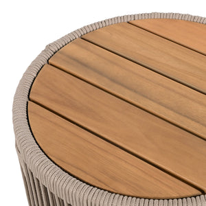 English Elm Christopher Knight Home® - Outdoor Chaise Lounge Set With Adjustable Backrest, Beige Cushions & Teak-Look Side Table For Relaxation N770S595B96B33B
