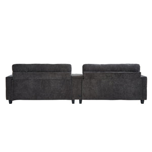 English Elm Swivel Barrel Accent Chair Chenille Tufted Round Club Seat for Living Room Lounge Grey N719S002290E