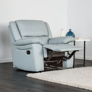 English Elm Transitional Multi-Function Glider Recliner with Channel Back, Cup Holders, Hidden Storage, Upholstered Comfort Blue 42 L x 30 W x 26 H B2741P387106