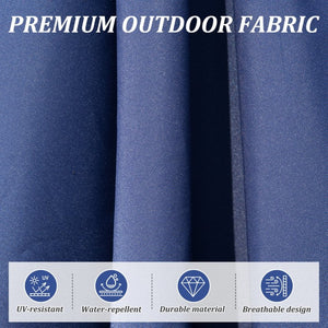 English Elm Rectangle Patio Umbrella With Crank Lift & Adjustable Tilt - Navy Blue Shade For Outdoor Spaces W1859P320955-GIGA