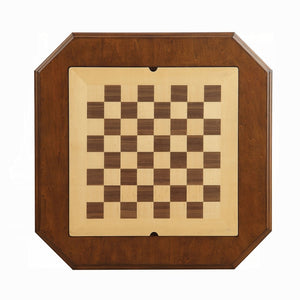 English Elm Square Cherry Finished Game Table with Turned Pedestal Base for Study or Library B016P314075