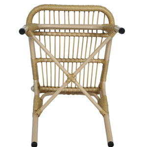 English Elm Christopher Knight Home® - Outdoor Hand-Woven PE Rattan Patio Dining Chairs Set of 2 with Iron Frame 400lb Capacity, No Assembly Required Natural N762P236148N