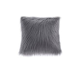 Madison Park Edina Glam/Luxury Faux Fur Square Pillow MP30-4831 Grey