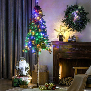 English Elm Homcom 6Ft Tall Prelit Pencil Christmas Tree With 175 Led Lights, Realistic Branches & Easy Setup W2225P249673