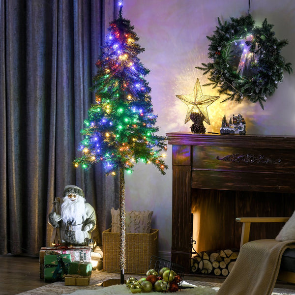 English Elm Homcom 6Ft Tall Prelit Pencil Christmas Tree With 175 Led Lights, Realistic Branches & Easy Setup W2225P249673