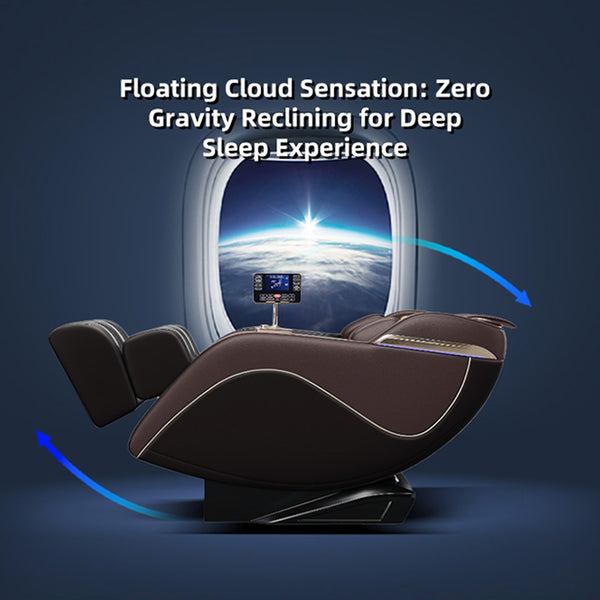 English Elm "Luxury Luxury 3D Zero Gravity Massage Chair with SL-Track, Mechanical Hand, Shiatsu, Heated Back & Calves, Bluetooth Speakers and Smart LCD Control W3327P296128