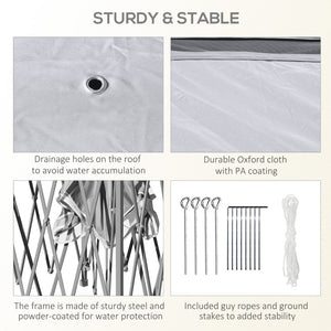 English Elm Outsunny 11' X 11' Instant Pop-Up Canopy Tent With Netting & Carry Bag - Perfect For Outdoor Gatherings! W2225P200595-GIGA