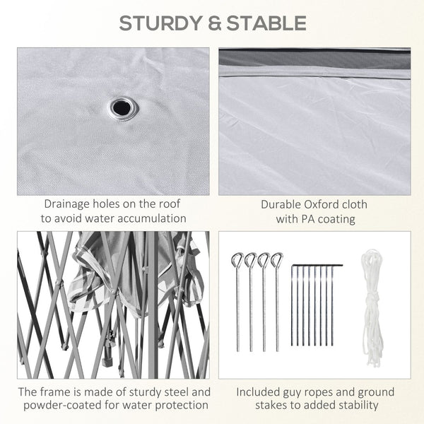 English Elm Outsunny 11' X 11' Instant Pop-Up Canopy Tent With Netting & Carry Bag - Perfect For Outdoor Gatherings! W2225P200595-GIGA