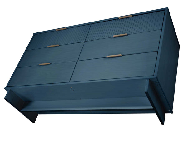 English Elm Granville 55" Dresser In Midnight Blue - Stylish 6-Drawer Storage With Glam Hardware & Modern Design B365S00089