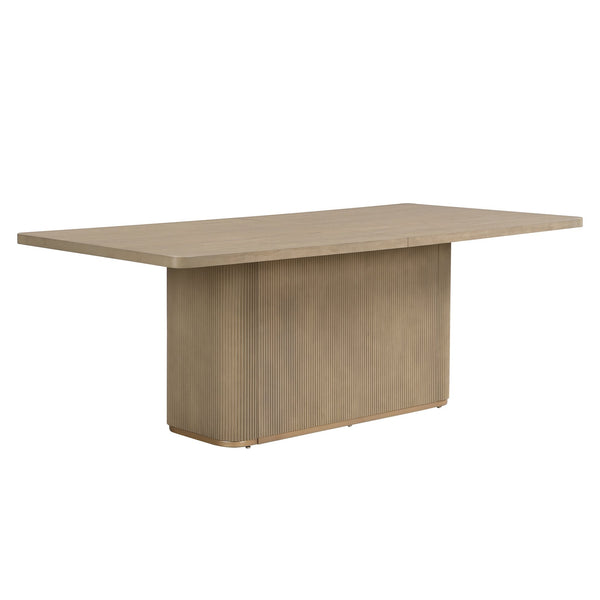 English Elm Christopher Knight Home® - 7PCS Mid-Century Modern 7-Piece Dining Set with Sculptural Pillar Table and Ergonomic Rattan Chairs Beige+Natural,Natural N771P256965A_N771P296162A_N771P296163A