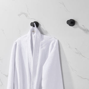 English Elm Round Matte Black Towel Hooks - 2 Pack Of Durable Wall-Mounted Holders For Modern Home Spaces T3177P280083-GIGA