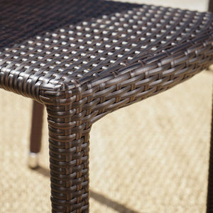 English Elm Christopher Knight Home® - LARACHE Aluminum Framed Armless Rattan Dining Chair – Stackable, Weather-Resistant, Lightweight Design Brown Multi 37.01 L x 29.13 W x 18.5 H N776P261516D