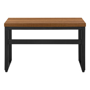 English Elm Computer Desk - Adjustable Height, Contemporary Walnut Laminate & Black Metal, Perfect For Small Spaces B2710P219890