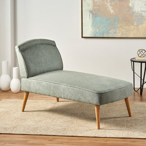 Christopher Knight Home® - Noble House - Carisia Mid Century Modern Slate Grey Fabric Chaise Lounge