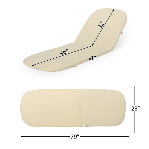 English Elm Christopher Knight Home® - 68020.00Cush-Bge Stylish Beige Chaise Lounge Cushion For Outdoor Comfort & Easy Maintenance, 79" W N775P230112B