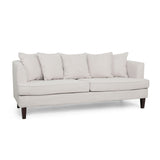 Christopher Knight Home® - Noble House - Fairburn Contemporary Pillow Back 3 Seater Sofa, Beige and Espresso