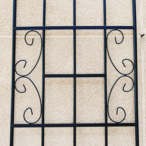 English Elm 4 Pack Powder-coated Metal Garden Trellis Panels Rustproof Climbing Plant Support Outdoor W1586P268035