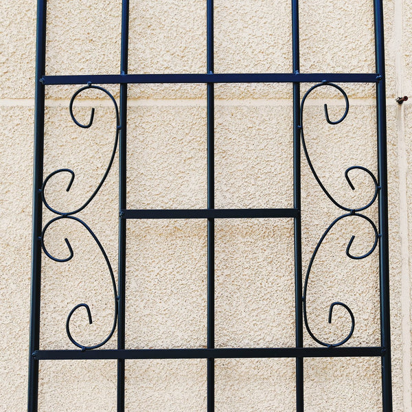 English Elm 4 Pack Powder-coated Metal Garden Trellis Panels Rustproof Climbing Plant Support Outdoor W1586P268035