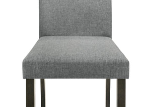 English Elm 4pc Upholstered Dining Chairs Gray Fabric Modern Wooden Legs Set of 4 Comfortable Compact Seats B011P375963