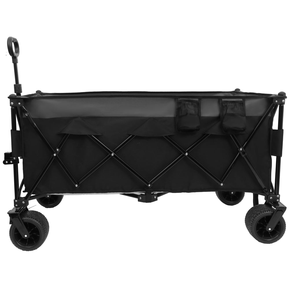 English Elm 51-inch Heavy Duty Folding Utility Wagon with All-terrain Wheels and 480lb Steel Frame W2932P289386