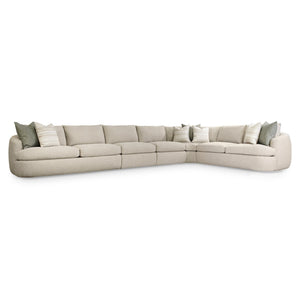 Bernhardt Bernhardt Jules Sectional With Sculpted Curved Silhouette, Plush Seating And Tailored Pillows For Luxe Comfort - Made to Order Beige 175.5" W x 112.5" D x 31.25" H K2084