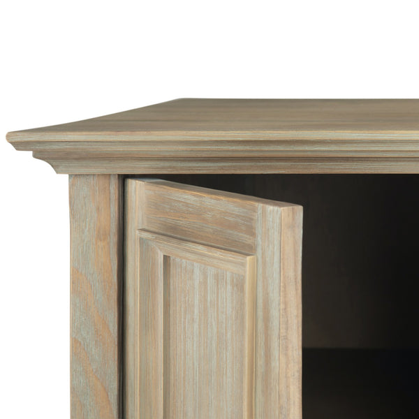 English Elm Amherst 72" Solid Wood Tv Media Stand In Distressed Grey - Stylish Storage For Tvs Up To 80" B136P158360