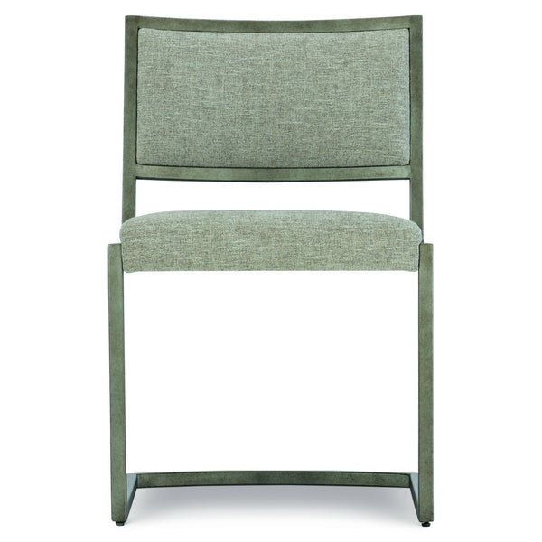 Bernhardt Bernhardt Ames Cantilever Side Chair With Glazed Silver Tubular Frame And Upholstered Half-Back, Versatile Seating 398581