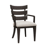 West End Loft Wood Back Arm Chair - Set of 2 Brown with Tuxedo Finish P361261 Pulaski Furniture