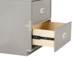 OSP Home Furnishings Wellington 2-Drawer Cabinet Grey
