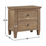 English Elm Steve Silver - Riverdale - 2 Drawer Nightstand - Dark Brown