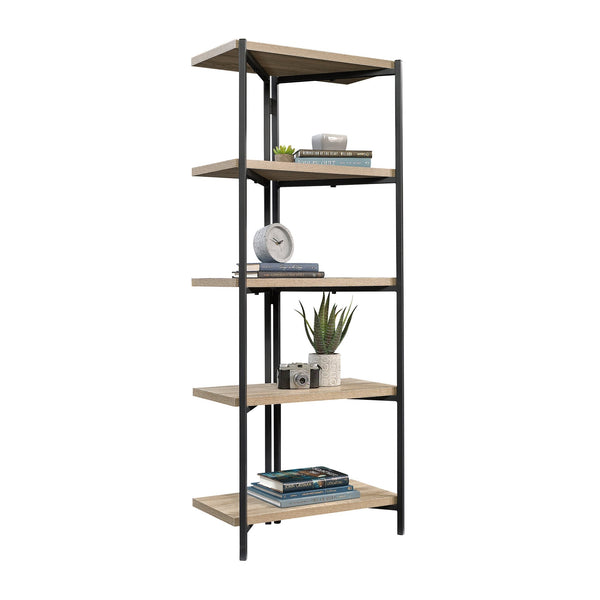 English Elm Bookcase, Versatile Brown-Finish Design With Durable Metal Frame For Modern & Rustic Interiors B356P367754