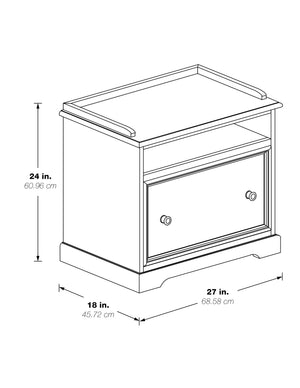 OSP Home Furnishings Country Meadows File Cabinet Plantation Grey